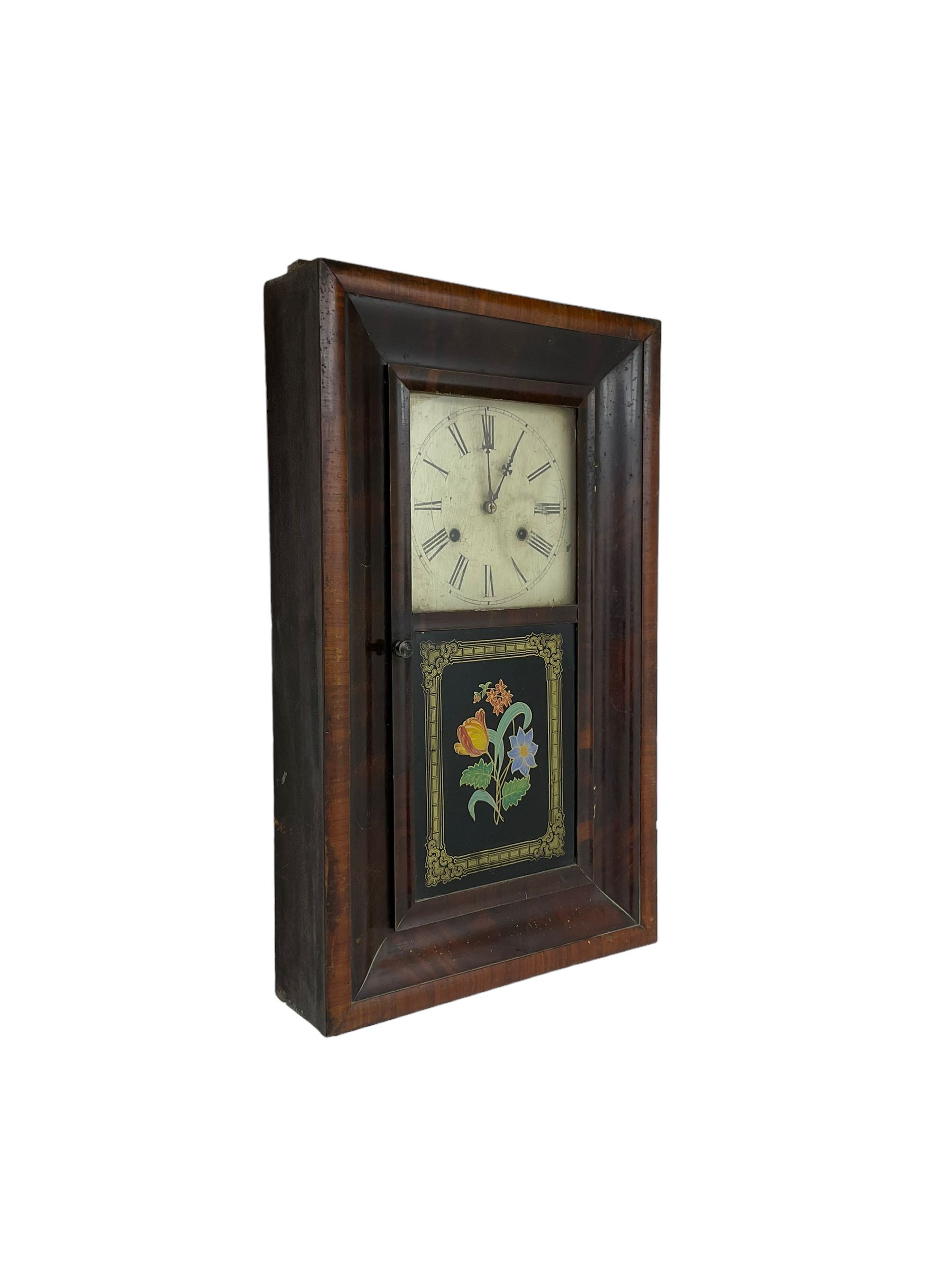 Jerome & Co - American late 19th century 30 hr weight driven mahogany wall clock - Image 3 of 4