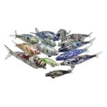 Collection of mid 20th century murano style glass fish