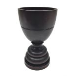 19th century large treen turned hardwood goblet