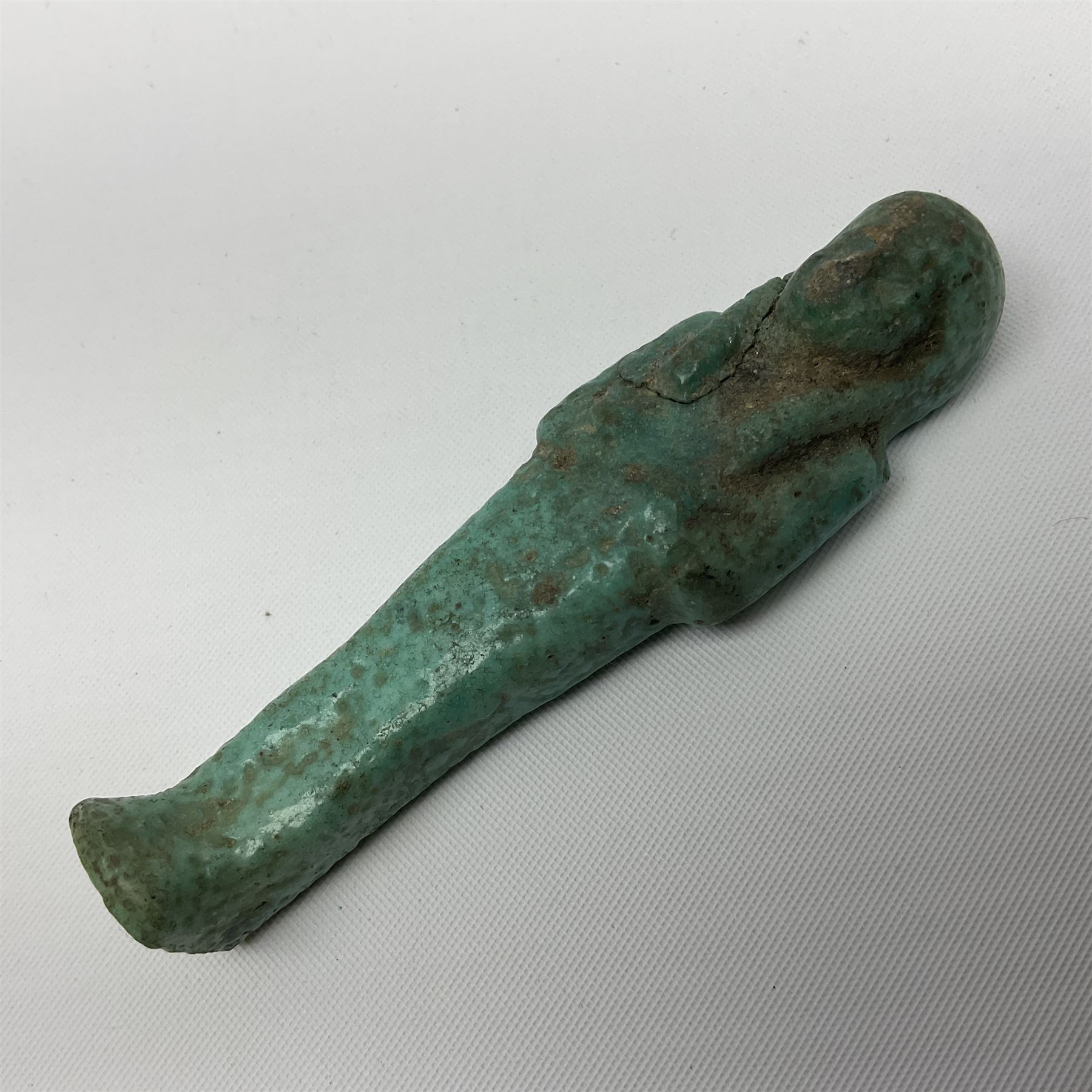 Egyptian Ushabti blue faience funerary figure - Image 5 of 6