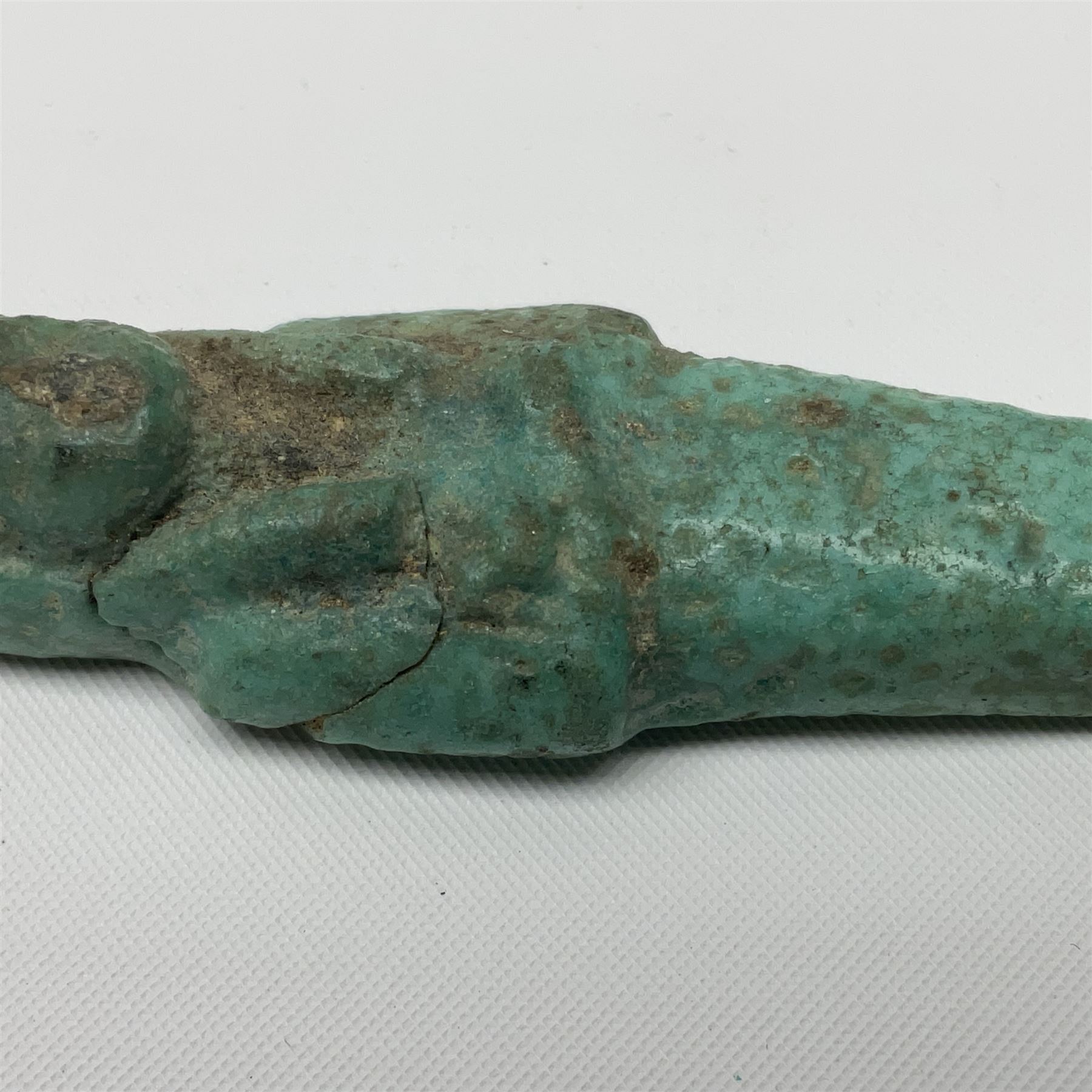 Egyptian Ushabti blue faience funerary figure - Image 3 of 6