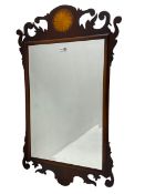 Georgian design mahogany fretwork wall mirror