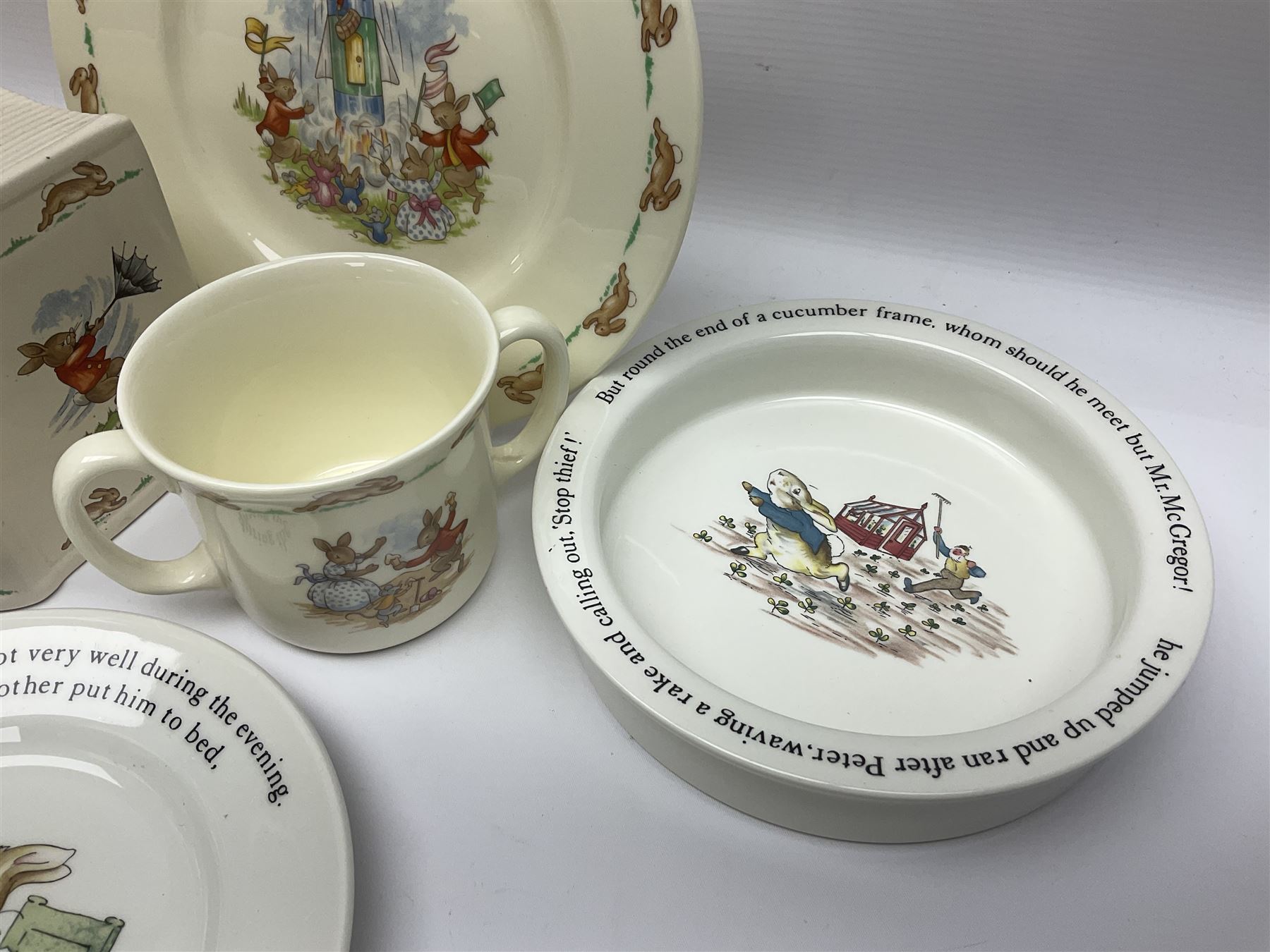 Collection of Royal Doulton Bunnykins and Wedgwood Peter Rabbit nursery ware - Image 10 of 10