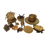 Collection of carved wooden items