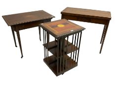 Edwardian inlaid mahogany side table