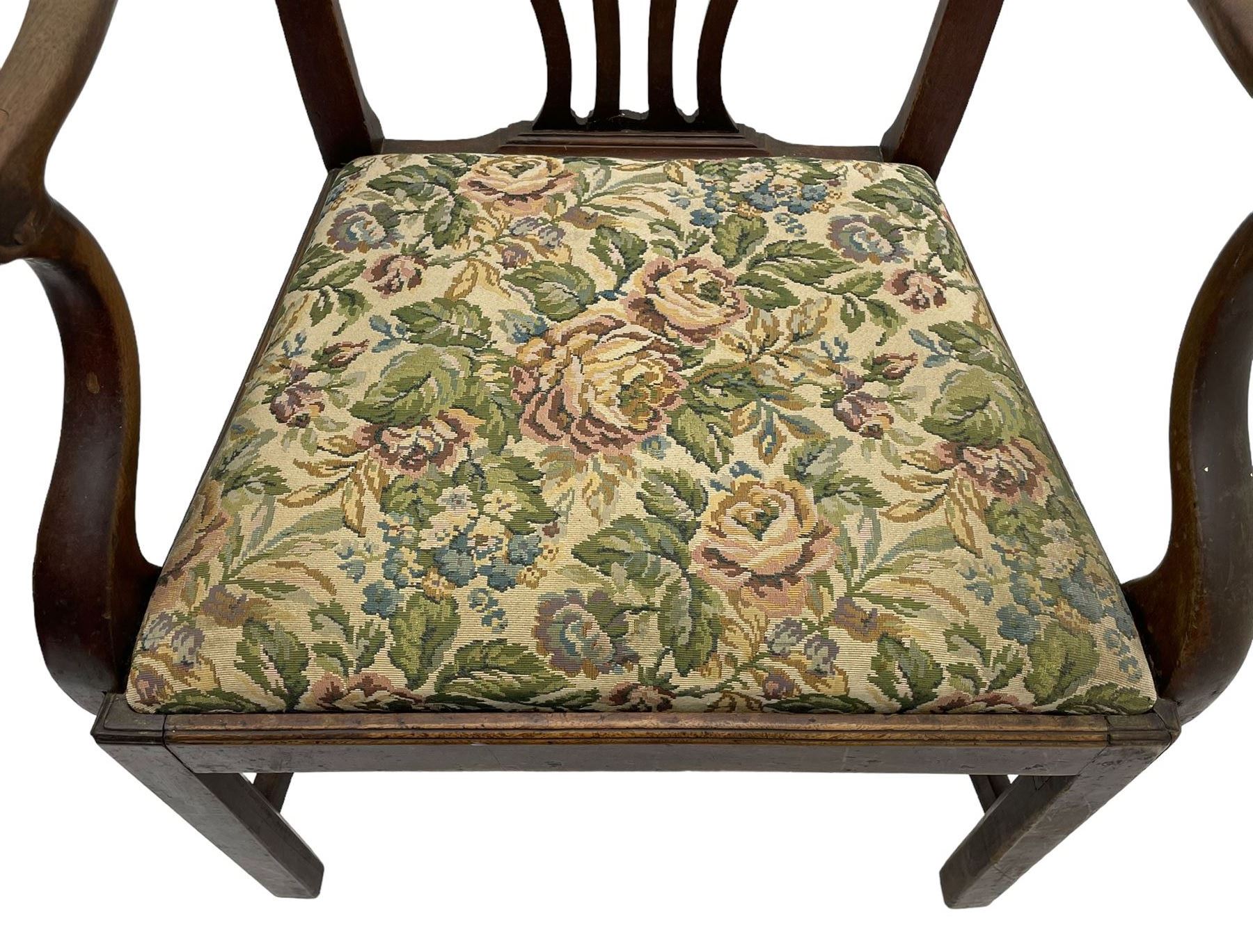 George III mahogany elbow chair - Image 5 of 7