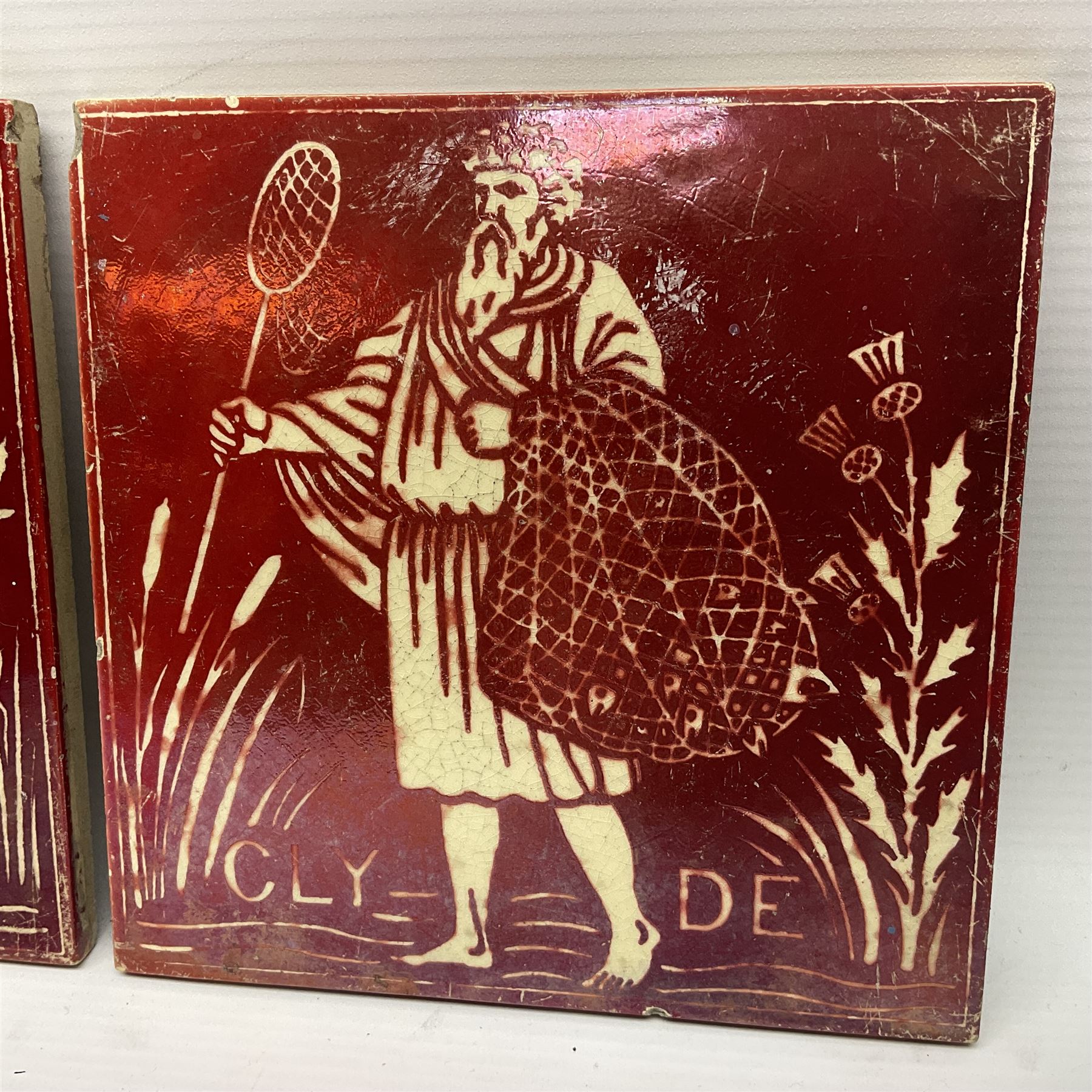 Pair of Maw & Co Benthall Works tiles - Image 5 of 6
