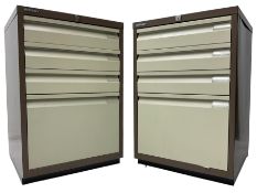 Bisley - two metal filing cabinets