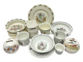 Collection of Royal Doulton Bunnykins and Wedgwood Peter Rabbit nursery ware