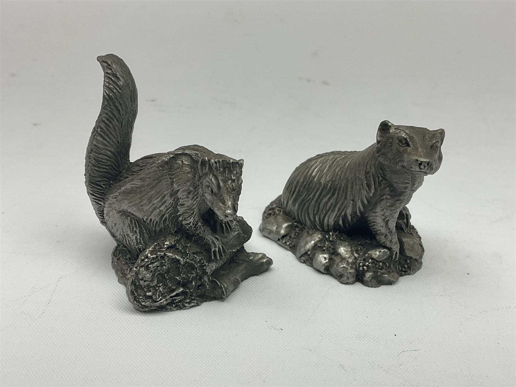 Twelve Franklin Mint cast pewter animal figures - Image 5 of 7