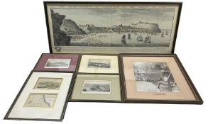 Four 19th century hand-coloured engravings of Scarborough