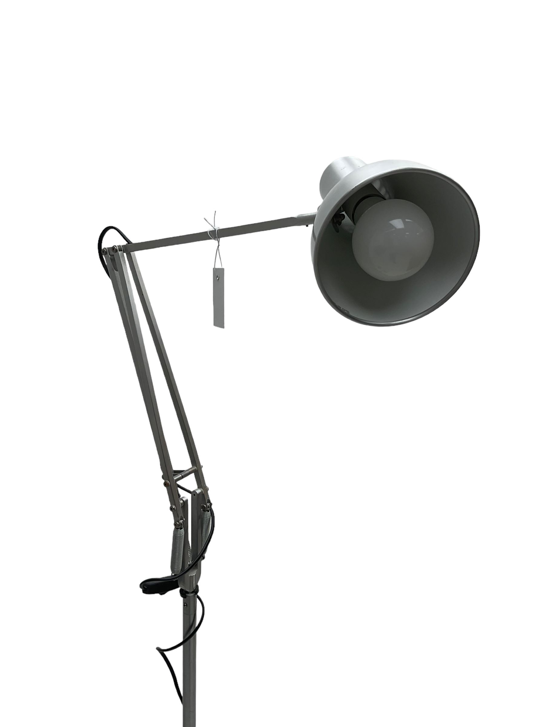 Adjustable metal standard lamp; and a burnished brass standard lamp (H133cm) - Image 3 of 3