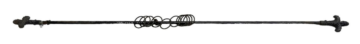 Wrought metal curtain pole