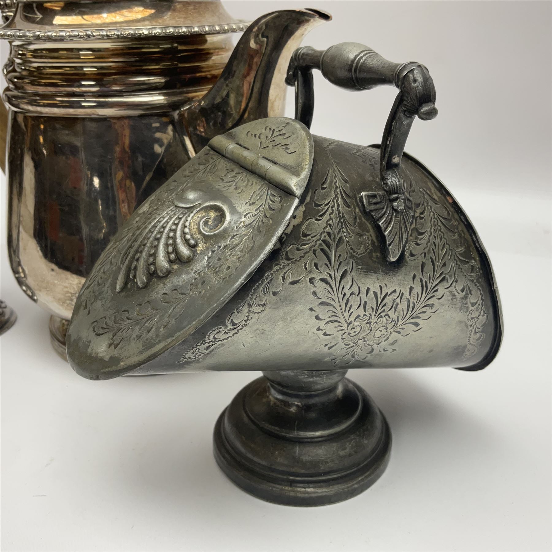 19th century silver plated coffee pot - Image 4 of 11