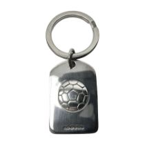 Silver football keyring