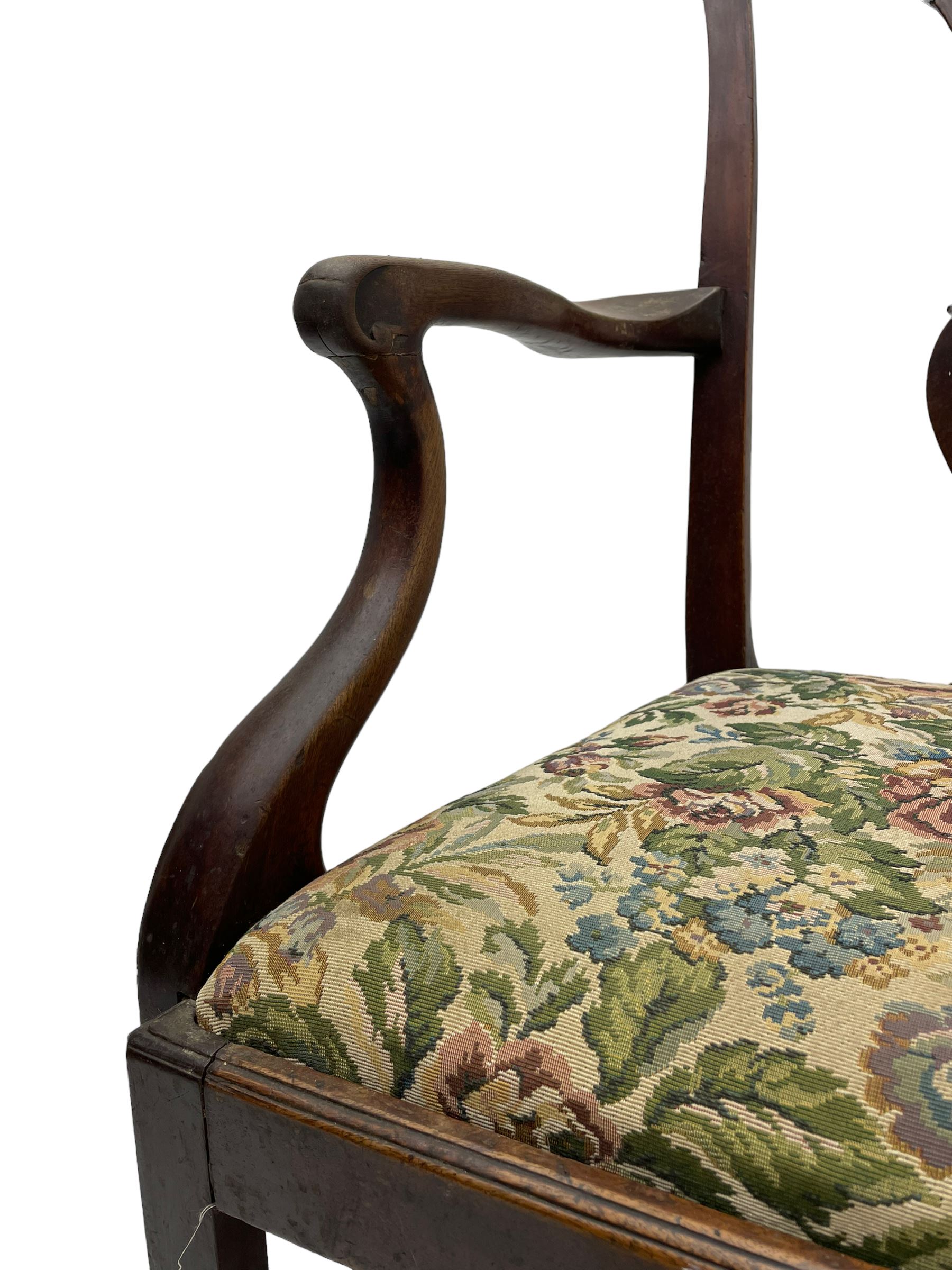 George III mahogany elbow chair - Image 3 of 7