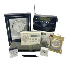 Two Roberts DAB radios and a Seiko mantel clock etc