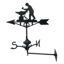 Wall mounting weathervane with Blacksmith finial