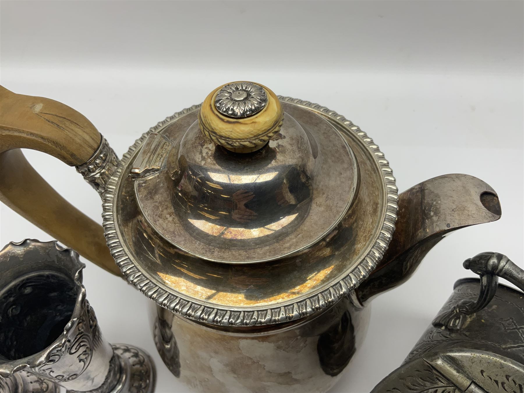 19th century silver plated coffee pot - Image 2 of 11