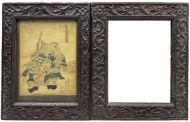 Pair of early 20th century carved oak frames
