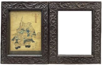 Pair of early 20th century carved oak frames