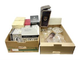 Collection of boxed crystal glassware