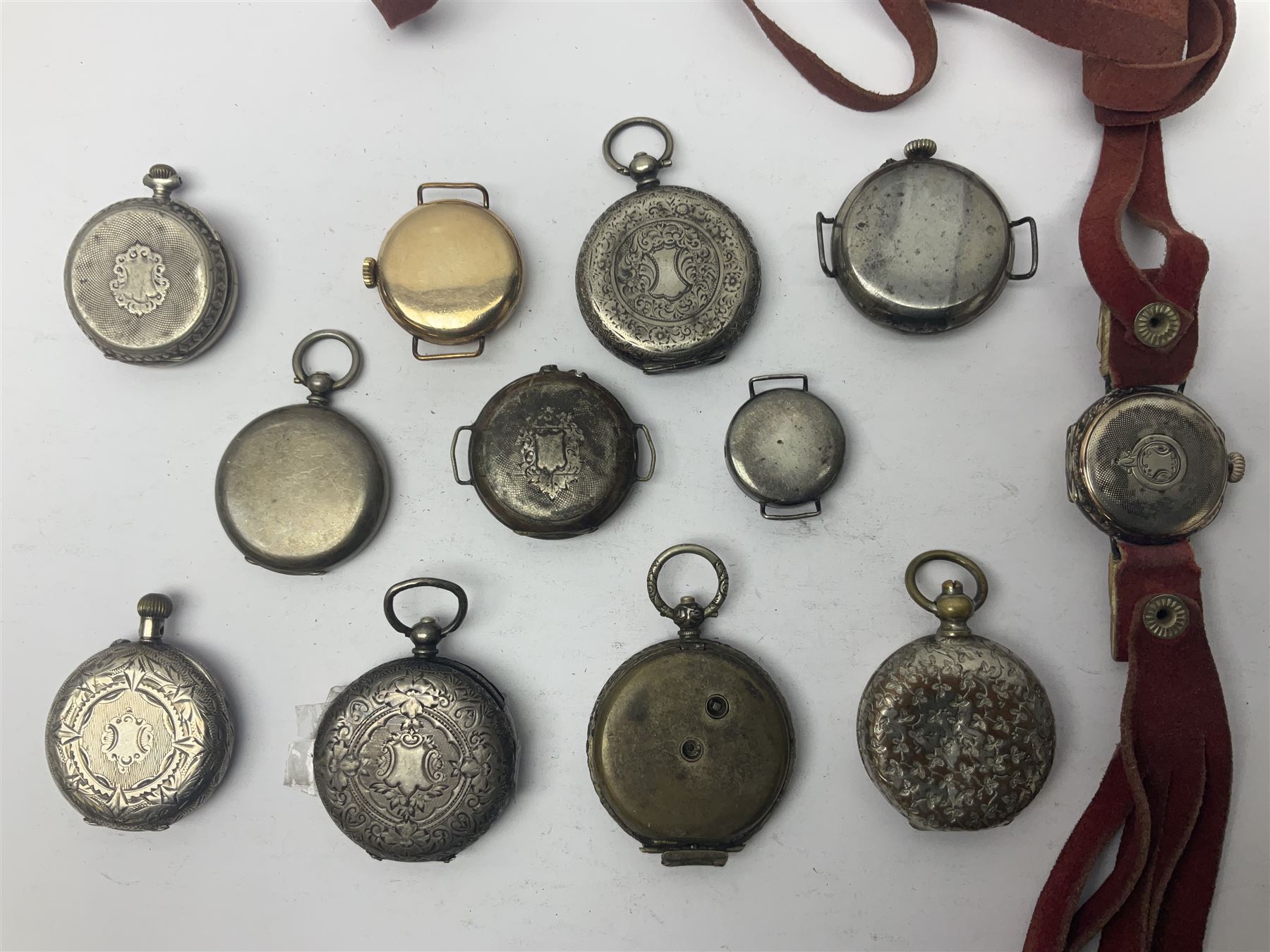 Collection of silver fob watches and wristwatches - Image 6 of 6