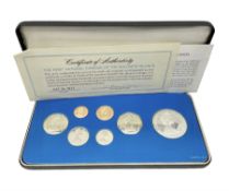 Queen Elizabeth II Solomon Islands 1977 proof coin set
