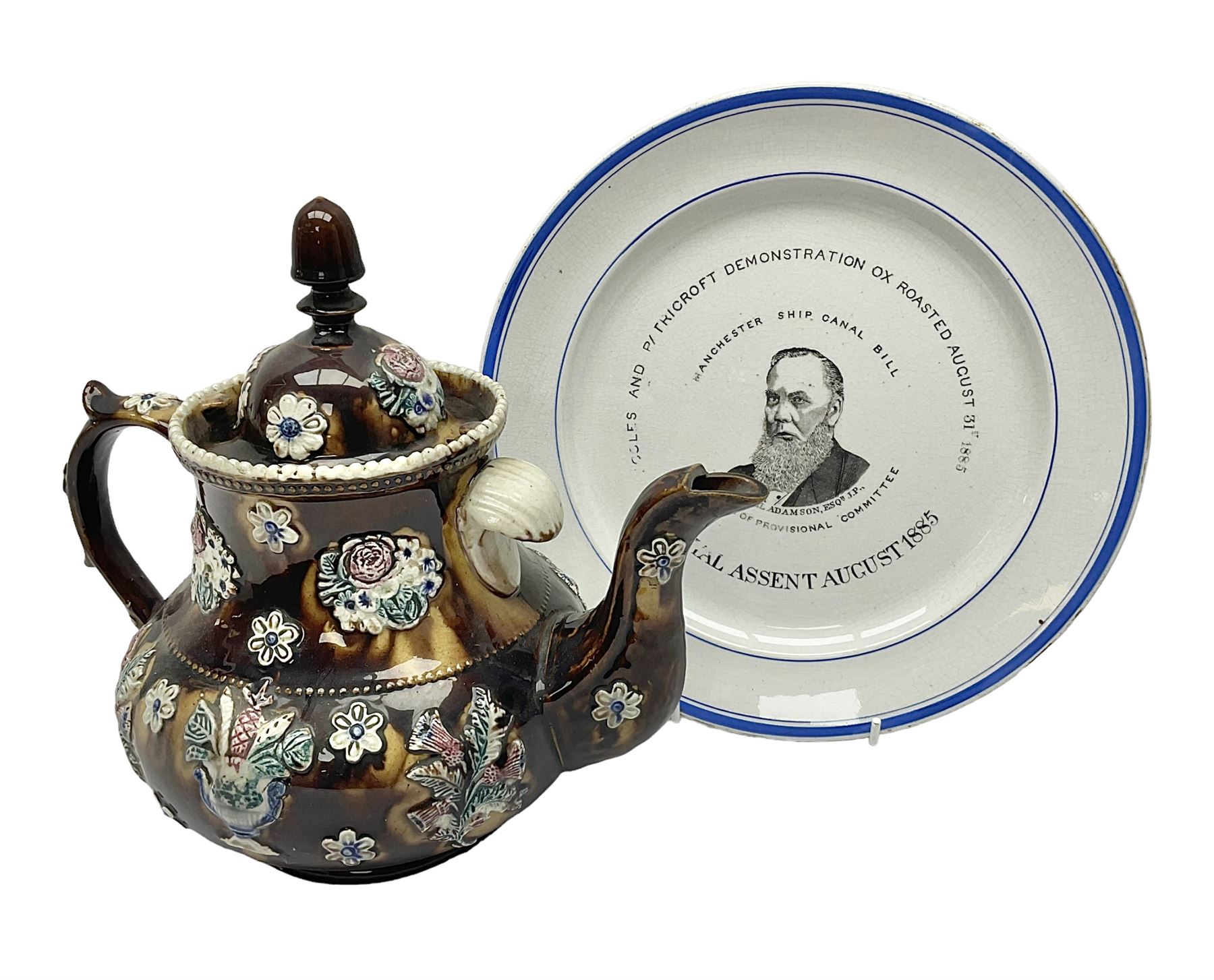 Victorian ceramic Barge Ware teapot