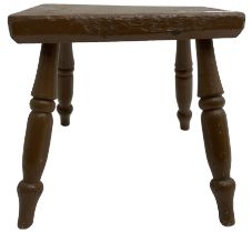 19th century elm footstool