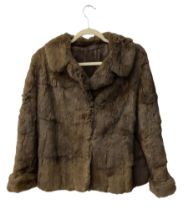 Ladies short rabbit fur jacket