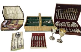 Cooper Ludlam cased canteen of cutlery for six
