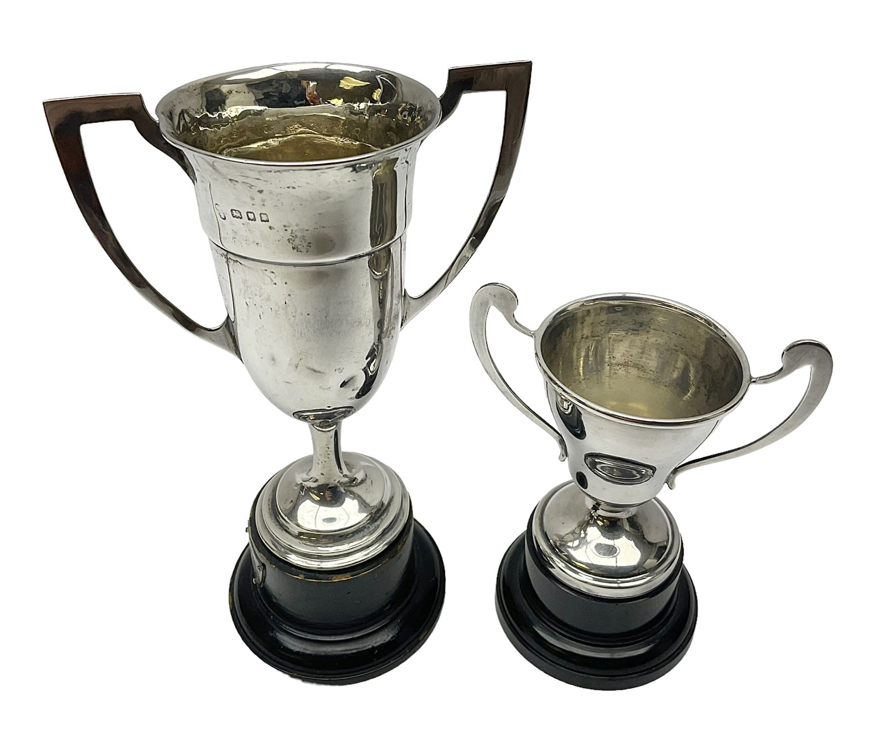 Two hallmarked silver trophies