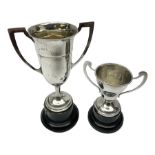 Two hallmarked silver trophies