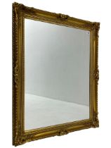 Rectangular gilt framed wall mirror