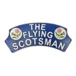 Cast metal 'The Flying Scotsman' type sign