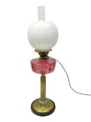 Victorian corinthian column oil lamp