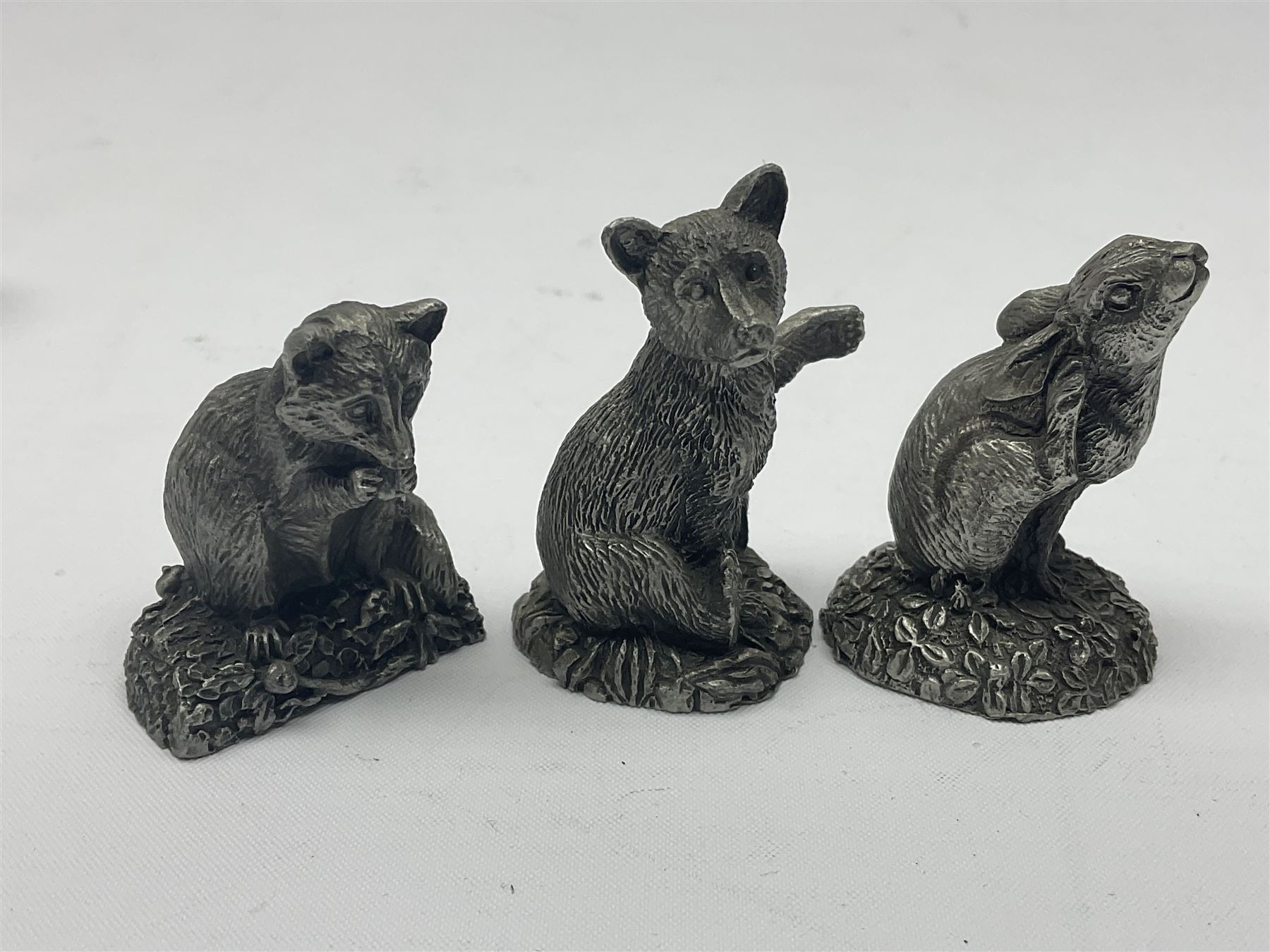 Twelve Franklin Mint cast pewter animal figures - Image 4 of 7