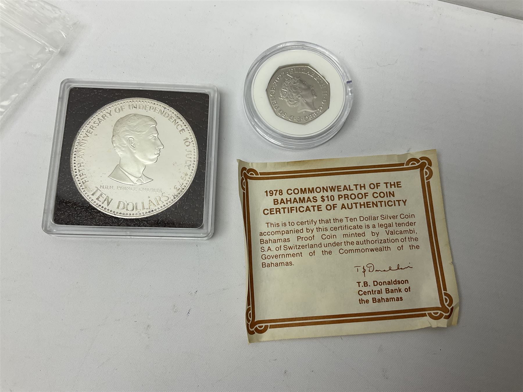 Commonwealth Of The Bahamas 1978 silver proof ten dollars coin with certificate - Image 3 of 7