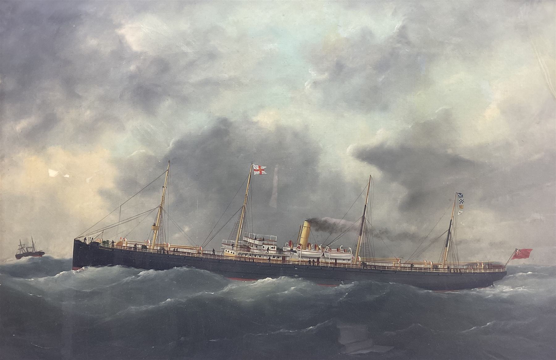 English School (Early 20th Century): Ships Portrait of 'Montezuma'