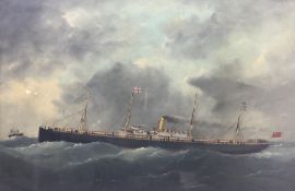 English School (Early 20th Century): Ships Portrait of 'Montezuma'