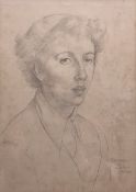 Arnold Henry Mason (British 1885-1963): Portrait Study of a 50's Woman