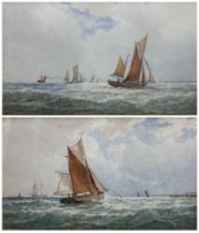 George Stanfield Walters (British 1838-1924): 'In Yarmouth Roads' and 'Yarmouth Roads off Gorleston'