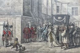 Manner of Thomas Rowlandson (British 1757-1827): Processional Scene