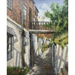 Donald Gray Midgely (British 1918-1995): Street in Robin Hood's Bay