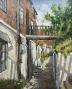 Donald Gray Midgely (British 1918-1995): Street in Robin Hood's Bay