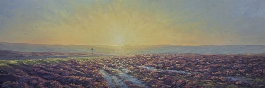 Christopher Geall (British 1965-): Sunrise over the Moors