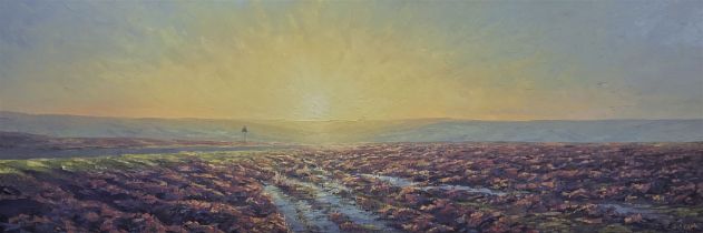 Christopher Geall (British 1965-): Sunrise over the Moors