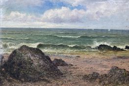 English School (19th century): Cornish Rocky Beach scene