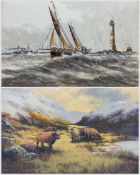 E Adams (British 19th/20th century): Plymouth Boats